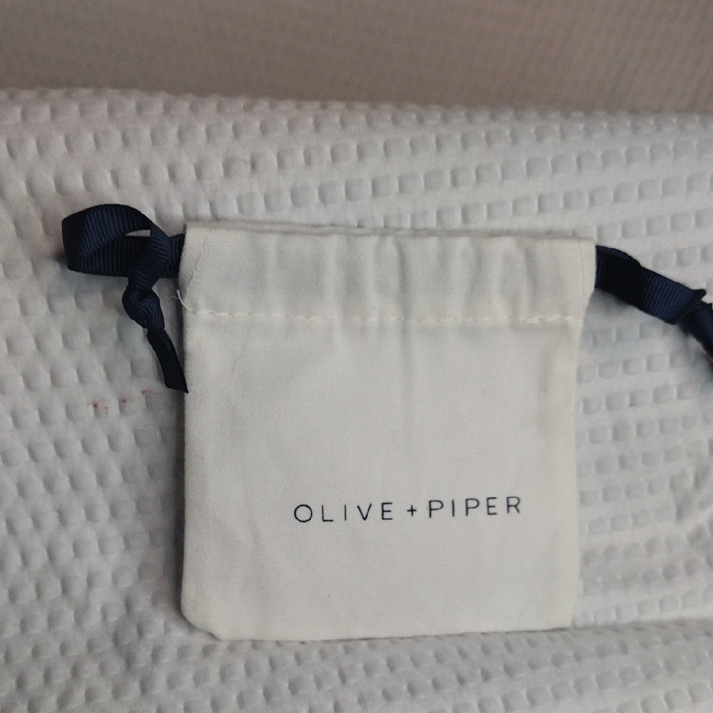 Olive + Piper White Jewelry Pouch